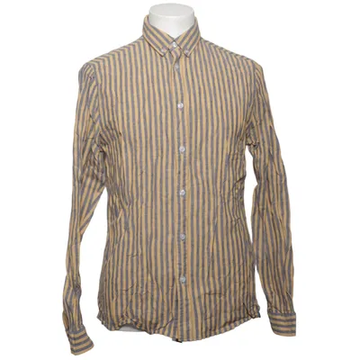 Chemise (Jaune, Bleu) de RVLT Revolution Coton, Lin