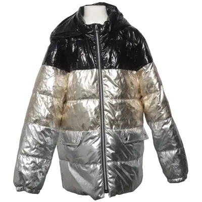 Winter jacket (Black, Silver) from Mango Kids Cotton, Polyester
