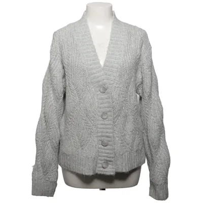 Strickjacke (Grau) von Universal Thread Acryl, Elasthan, Metallfaser, Polyamid, Recyceltes Polyester