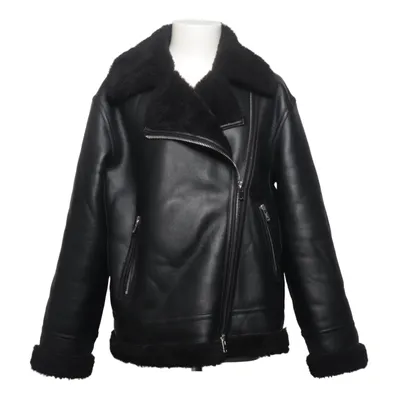 Shearlingjakke (Sort) fra Mango Polyester, Polyurethan