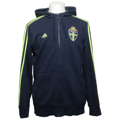 Hoodie (Blue, Yellow) from Adidas Cotton, Polyester
