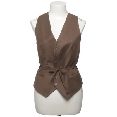 Suit vest (Brown) from Massimo Dutti Viscose, Wool