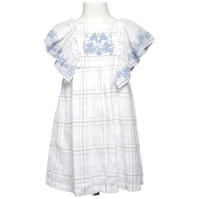 Dress (White, Blue, Brown) from Tartine et Chocolat Cotton