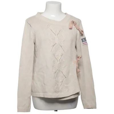 Wrap cardigan (Beige) from Bondelid Acrylic, Cotton