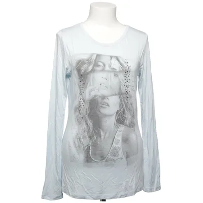 Long sleeve T-shirt (Blue) from Sem Per Lei Elastane, Viscose