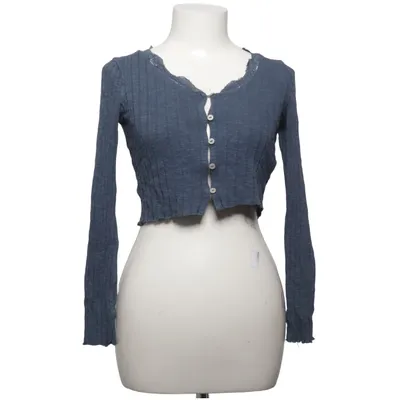 Cardigan (Blue) from Topshop Cotton, Elastane, Polyamide