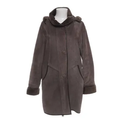 Shearling jas (Grijs) van Cappuccini Leer
