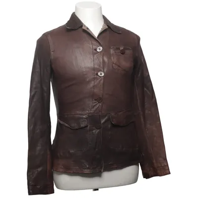 Veste en cuir (Marron) de Timberland Acétate, Coton, Cuir
