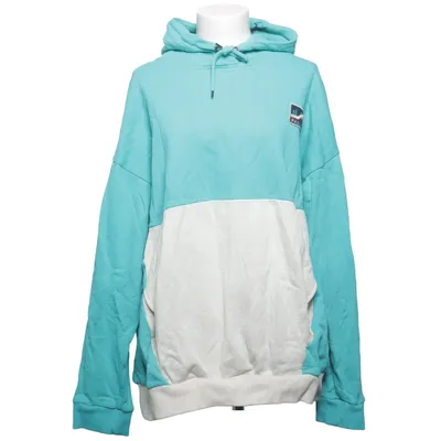 Capuchon sweater (Turquoise, Wit) van Passenger Organisch katoen, Gerecycled katoen