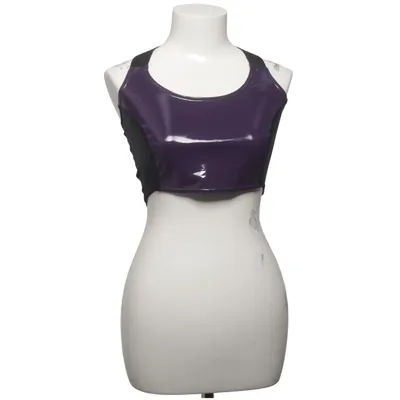 Crop top (Purple, Black) from Blackmilk Elastane, Polyamide