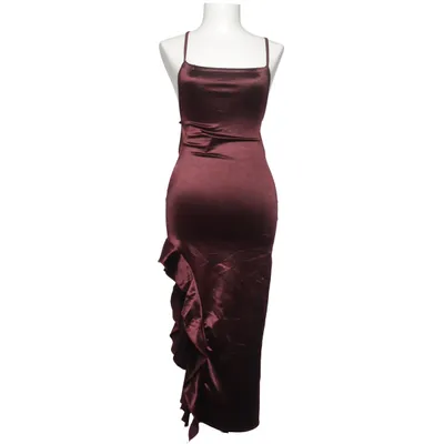 Halterneck-kjole (Brun) Elastan, Polyester