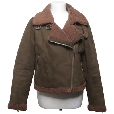 Shearlingjacka (Brun) från Zara Basic Outerwear Elastan, Polyester