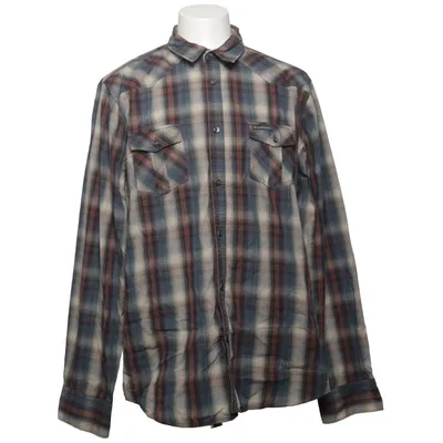 Chemise en flanelle (Bleu, Beige, Marron) de Broadway NYC Fashion Coton