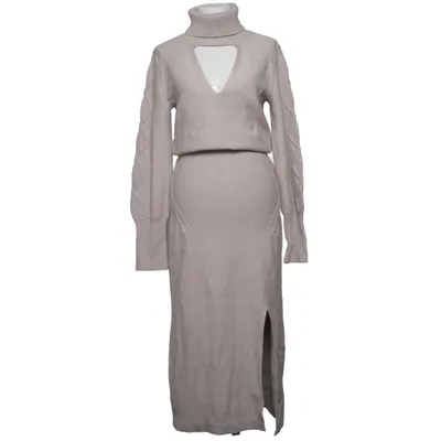 Robe à col roulé (Beige) de Adoore Acrylique, Coton, Polyamide