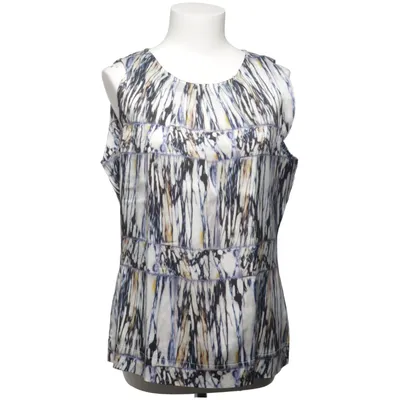 Top (White, Blue, Multicolored) from Talking French Elastane, Silk