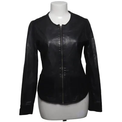 Leren jack (Zwart) van Stella Nova Leer, Polyester, Suède