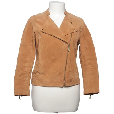 Bikerjack (Bruin) van Frk. Polyester, Suède