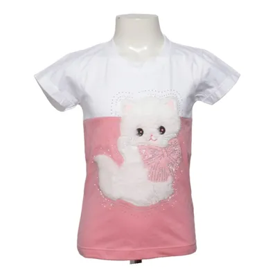 T-shirt (Vit, Rosa) från I Am