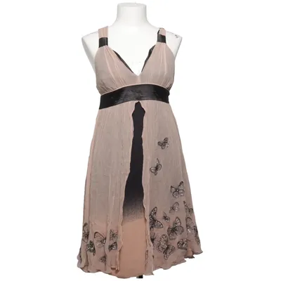 Kleid (Beige, Schwarz) von Karen Millen Elasthan, Polyester, Seide