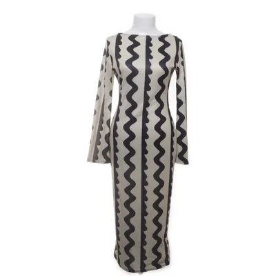 Maxi jurk (Beige, Zwart) Katoen, Elastaan