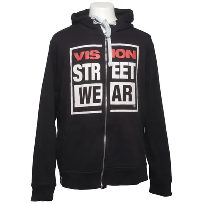Huvtröja (Svart) från Vision Street Wear Bomull, Polyester