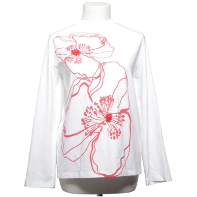 Topp (Vit, Röd) från Cecilie Bahnsen Elastan, Ekologisk bomull, Polyester, Silke