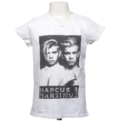 T-shirt (Hvid, Sort) fra Marcus & Martinus Økologisk bomuld