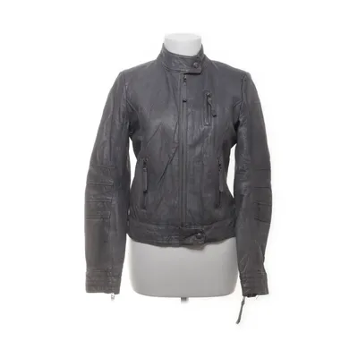 Läderjacka (Grå) från JSFN Polyester