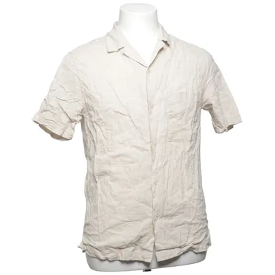 Short sleeve shirt (Beige) from H&M Cotton, Linen