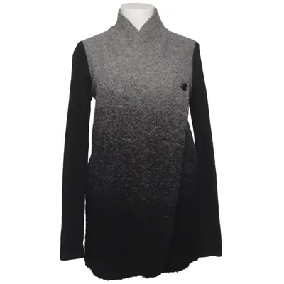Cardigan (Gray, Black) from The Savile Row Company Acrylic, Polyester, Wool