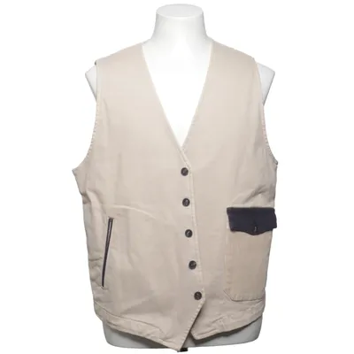 Outer vest (Beige) from Berna Cotton, Elastane, Polyester