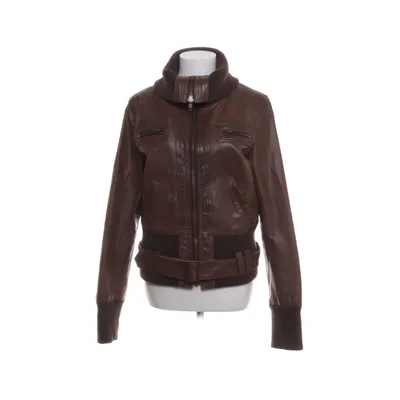Leather jacket (Brown) from Review Polyester, Leather