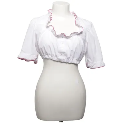 Dirndl blouse (White, Purple) from Distler Cotton, Polyester