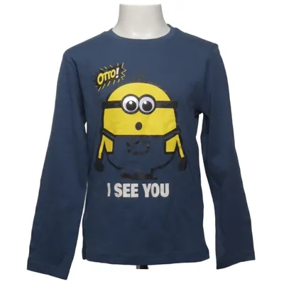 T-shirt à manches longues (Bleu) de Minions Coton