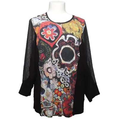 Top (Black, Multicolored) from Kriss Sweden Elastane, Viscose