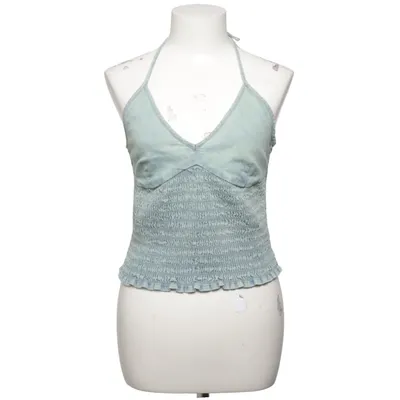 Neckholder Top (Blau) von Kit Baumwolle, Elasthan