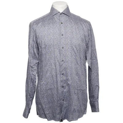 Shirt (Blauw, Wit, Groen) van Eterna Katoen, Elastaan, Lyocell