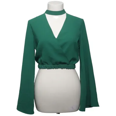 Wikkelblouse (Groen) van Zara Trafaluc Collection Polyester