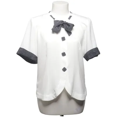 Blouse (White, Black) from Ted Nicol Polyester