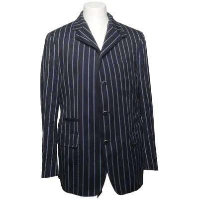 Blazer (Blue, White) from Corneliani Cotton, Cupro, Viscose