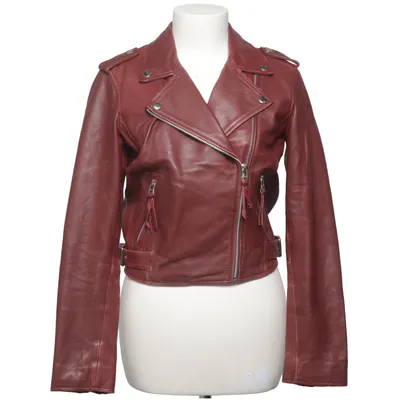 Veste de motard (Rouge) de Sézane Cuir, Polyester