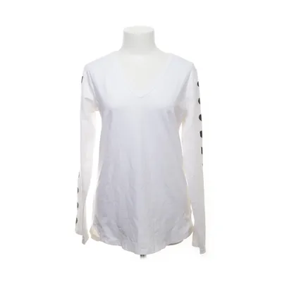 Långärmad t-shirt (Vit, Svart) från Blooming Elastan, Ekologisk bomull