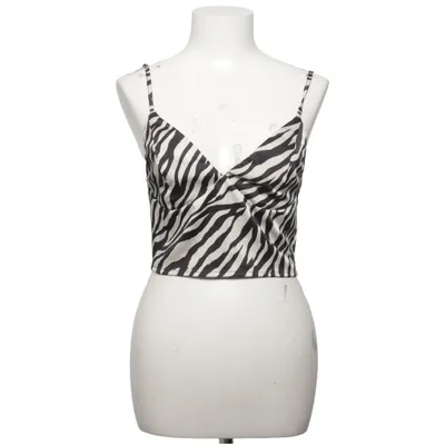 Crop top (Black, Beige) from Amisu Elastane, Polyester