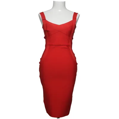 Cocktailklänning (Röd) Elastan, Polyester