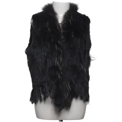 Pälsväst (Grå) från Oakwood Bomull, Kaninpäls