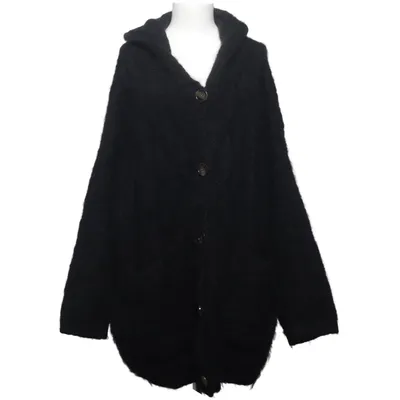 Cardigan (Noir) de Zwei Laine de mouton, Mohair, Nylon
