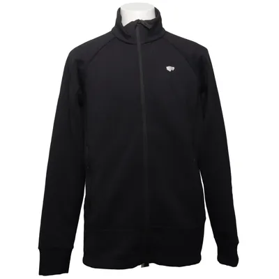 Trainingsjack (Zwart) van Mons Royale Elastaan, Merinowol, Gerecycled polyester