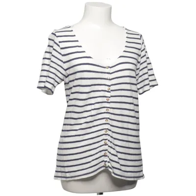 T-shirt (Blanc, Bleu) de Sézane Coton, Lin