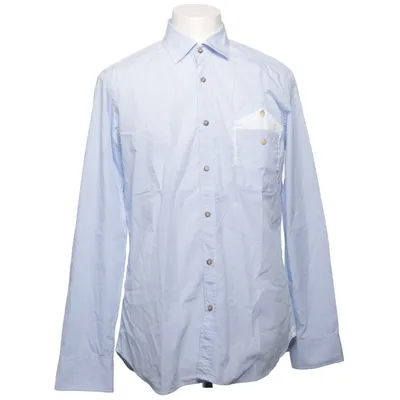 Shirt (Blauw, Wit) van Tintoria Mattei Katoen