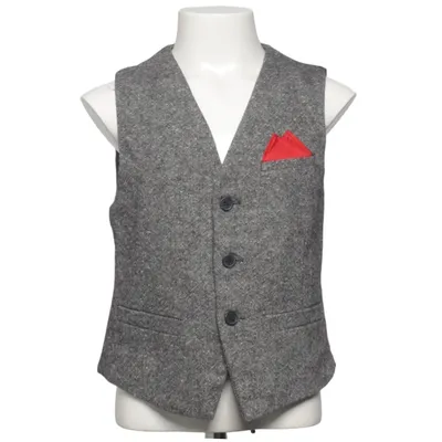 Jakkesætsvest (Grå, Sort) fra H&M Akryl, Polyester, Uld
